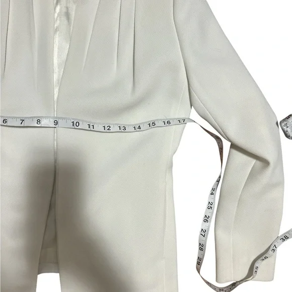 Reiss Sancia White Open Front Blazer Size 2 Minimalist Work Jacket - Picture 6 of 7